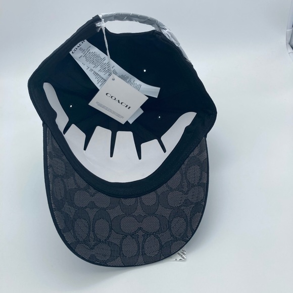 NWT COACH BLACK MIXED MEDIA BASEBALL CAP - Picture 7 of 8